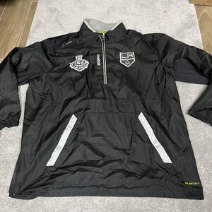 Los Angeles‎ Kings Jacket Mens 2XL Black NHL Hockey Stanley Cup Final Reebok